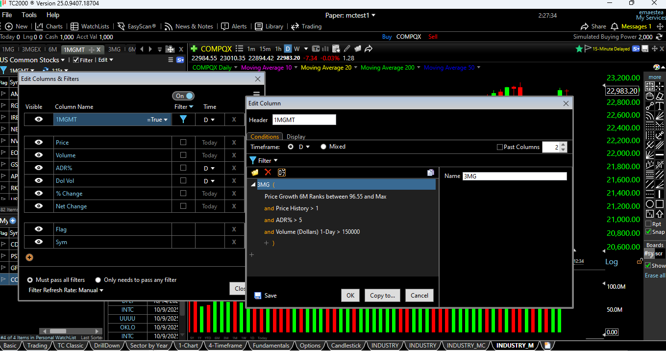 TC2000 filter example 1