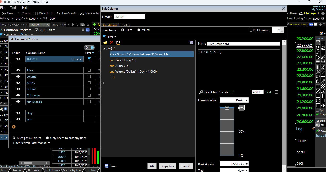TC2000 filter example 2