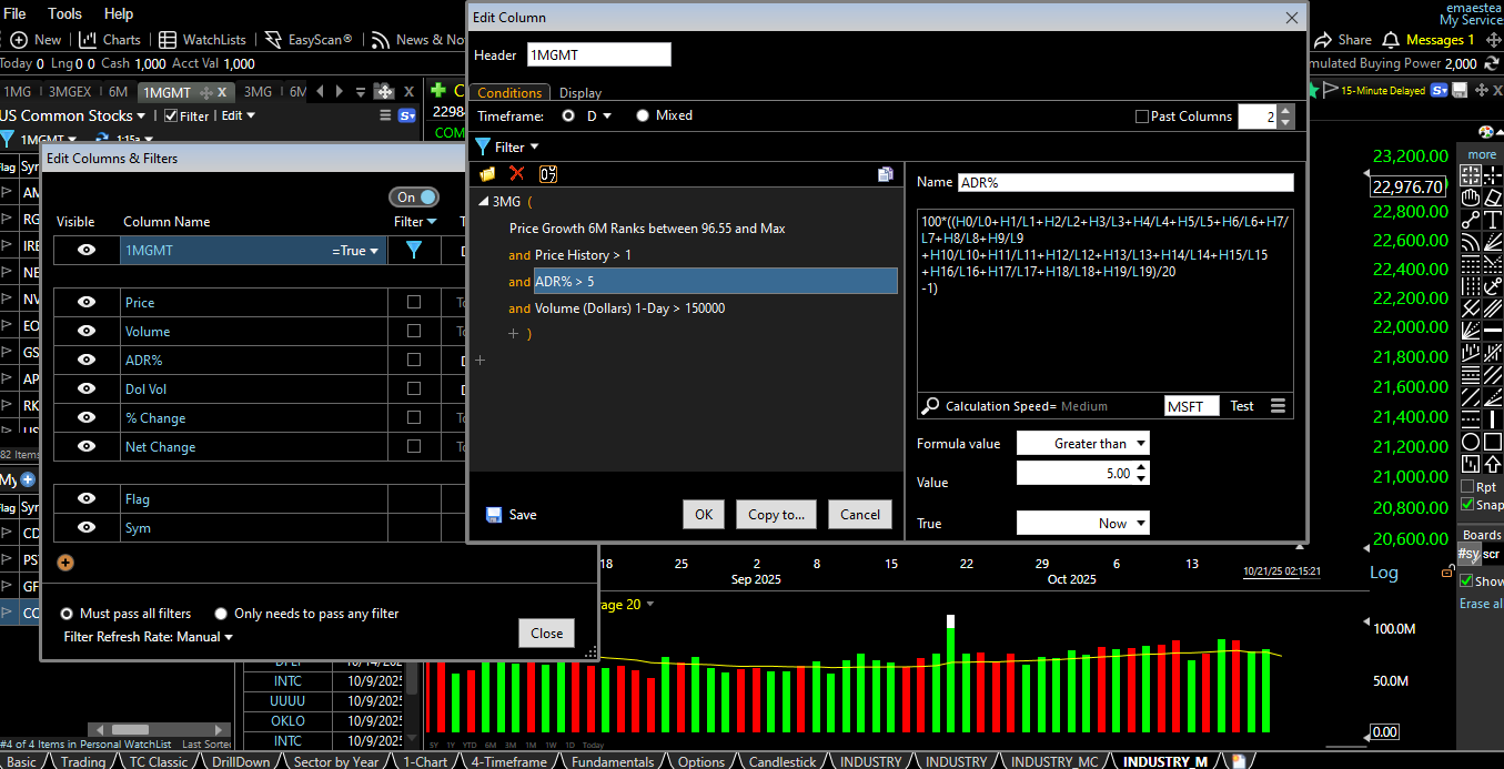 TC2000 filter example 4