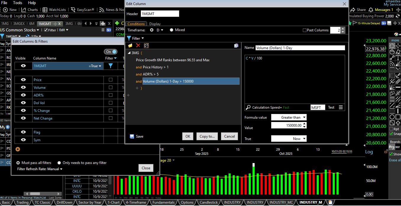 TC2000 filter example 5